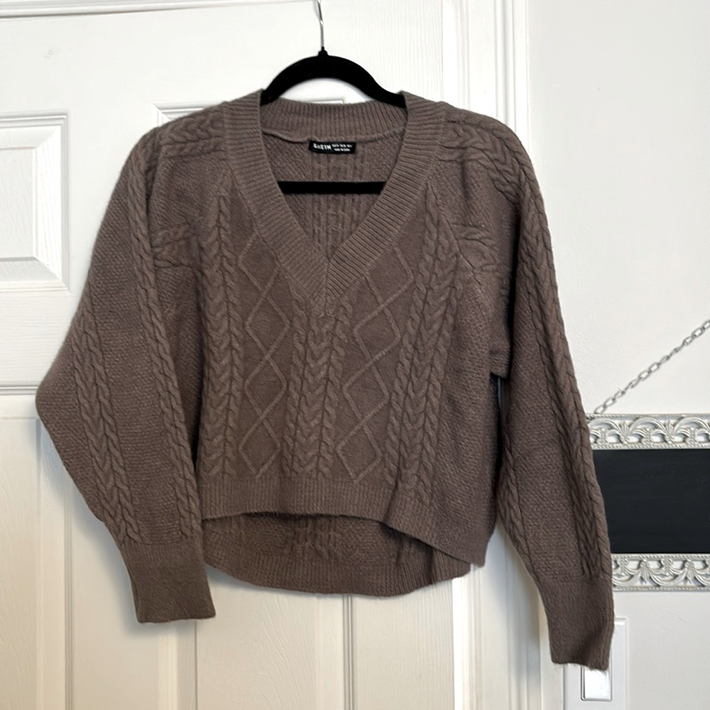 Brown Cropped Sweater